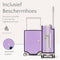 Skycases City Walker - 3-delige Kofferset - Lichtgewicht Duurzaam 34 77 94 Liter 360° Spinner Wielen TSA-slot Beschermhoezen Paars