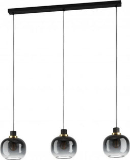 EGLO Oilella - Hanglamp - E27 - 95 cm - Verstelbaar - Zwart/Geelkoper