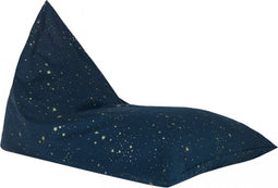 Nobodinoz - Zitzak Essaouira - Gold Stella/Night Blue - Poef - 114x77x77cm