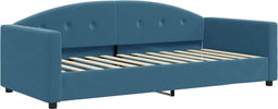 vidaXL - Slaapbank - 90x200 - cm - fluweel - blauw