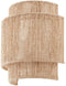 tectake® Wandlamp Lignea Lux - Muurlamp Boho Stijl - Jute - 40W - 12 x 23 x 25,5 cm - E14 - IP20