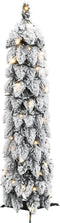 vidaXL - Kunstkerstboom - met - verlichting - en - sneeuw - 30 - LED's - 60 - cm