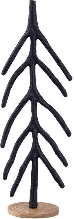 PTMD Kerstversiering Boom Carden - 16x16x51 cm - Hout - Zwart