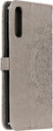Hoesje Met Pasjeshouder Geschikt voor Samsung Galaxy A50 / A30s - Mandala Bookcase - Grijs