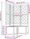 vidaXL - Tuinplanter - met - Trellis - 3 - stuks - Zwart - 80x80x143 - cm