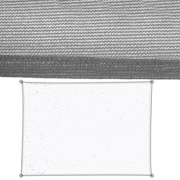 Schaduwdoeken Zonnetent 3,5 x 5 m Grijs Polyethyleen 90 x 180 x 0,5 cm 350 x 500 x 0,5 cm