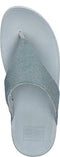 FitFlop Lulu Shimmer Lux - Dames teenslipper - Comfortabel met EVA-voetbed - Licht blauw
