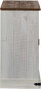 vidaXL - Dressoir - HALDEN - met - schuifdeur - 80x40x80 - cm - massief - hout - wit