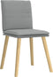 vidaXL - Eetkamerstoelen - 2 - st - stof - lichtgrijs