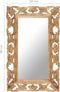 vidaXL - Spiegel - handgesneden - 80x50 - cm - massief - mangohout - bruin