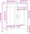 vidaXL - Dressoir - 69,5x34x90 - cm - bewerkt - hout - zwart