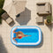 Eddy Toys Opblaas Zwembad - Opblaasbaar Kinderbad met Drainageplug en Reparatiepatch - 207 x 132 x 46 cm - Blauw