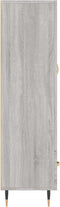 vidaXL - Hoge - kast - 69,5x31x115 - cm - bewerkt - hout - grijs - sonoma - eikenkleurig