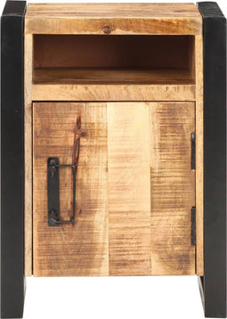 vidaXL - Nachtkastje - 40x35x55 - cm - massief - mangohout