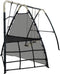 AXI Speeltoestel met Dubbele Schommel en Klimrek in Antraciet/Créme - Metaal - Incl. grondankers - Schommelset met dubbele schommel & klimnet
