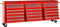 vidaXL - Gereedschapswagen - met - 21 - lades - staal - rood