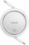 Baseus Free2Draw Mini - USB-C intrekbare kabel 100W - Wit