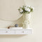 SoBuy FRG43-L-W - Wandplank met 3 lades - Zwevend wandrek - Wit 90x15x10cm