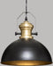 Zwarte met goudkleurige hanglamp, metaal ø 31 cm