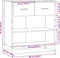 vidaXL - Dressoir - 68x35x76 - cm - bewerkt - hout - bruin - eikenkleur