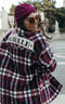 Colourful Rebel Stella Rebelle - Check Teddy Trucker Jas - Loose fit - Maat L