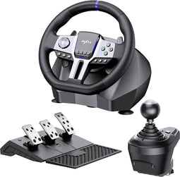 PXN V9 Gen 2 - Race Stuur - 270/900° - Met Pedalen en Shifter - Geschikt voor PS4 Xbox One PC Xbox Series X|S PS3 - Met App