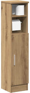 vidaXL - Badkamerkast - met - rolhouder - 20,5x22x90 - cm - artisanaal - eikenkleur