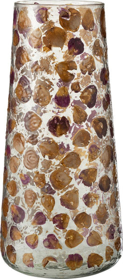 J-Line vaas Gerard - glas - amber - 36.5 cm hoog