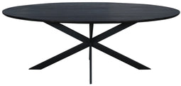 StarFurn Eettafel Ferris Eiken Ovaal 210cm Zwart