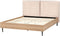 LIMANTON - Bed - Beige - 140 x 200 cm - Bouclé