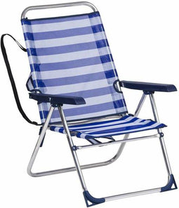 Vouwbare Stoel Alco Zeeman Wit Aluminium Marineblauw