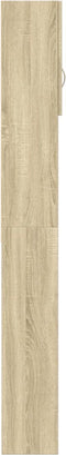 vidaXL - Wasmachinekast - 64x25,5x190 - cm - bewerkt - hout - sonoma - eikenkleurig