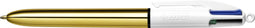 Balpen BIC 4 kleuren gold display à 12 stuks
