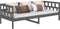 vidaXL - Slaapbank - massief - grenenhout - grijs - 90x190 - cm