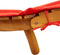 vidaXL - Ligbed - met - kussen - massief - acaciahout - rood