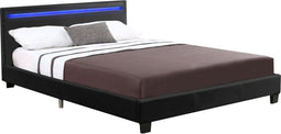 Juskys Verona - Bedframe - LED Verlichting - 120 x 200 cm - Zwart