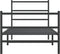 vidaXL - Bedframe - met - hoofd- - en - voeteneinde metaal - zwart - 90x190 - cm
