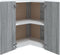 vidaXL - Hanghoekkast - 57x57x60 - cm - bewerkt - hout - grijs - sonoma - eikenkleurig