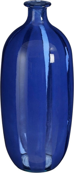 Mica Decorations Vaas Montello - 16x16x38 cm - Glas - Blauw