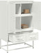 vidaXL - Hoge - kast - 68x39x111,5 - cm - staal - wit