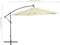 vidaXL - Zweefparasol - met - LED-verlichting - en - metalen - paal - 350 - cm - zand