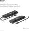 Club 3D CSV-1597 - USB-C 8-in-1 MST Dock - Dual 4K60Hz HDMI/DP - Zwart