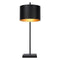 Atmooz - Tafellamp Pavia - Slaapkamer / Woonkamer - Industrieel - Zwarte Buitenkant - Gouden Binnenkant - Hoogte 60cm - Metaal