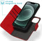 iMoshion Hoesje Geschikt voor iPhone 13 Mini Hoesje Met Pasjeshouder - iMoshion Uitneembare 2-in-1 Luxe Bookcase - Rood