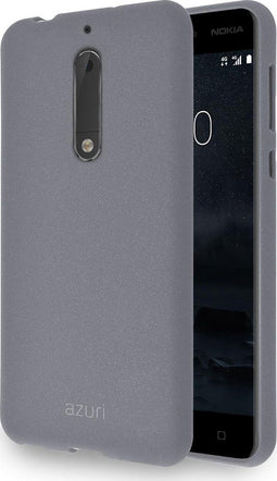 Azuri Nokia 5 - Back Cover - flexibel met zand textuur - grijs
