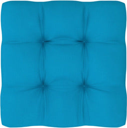 vidaXL - Palletkussen - 60x60x12 - cm - stof - blauw