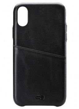 Senza Pure Leather Cover - Hard Case - Ruimte voor 1 pasje - Zwart Apple iPhone XR