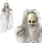 Horror hangdecoratie spook/geest pop wit - 50 cm - Halloween decoratie poppen