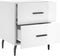 vidaXL - Nachtkastjes - 2 - st - 40x35x47,5 - cm - bewerkt - hout - hoogglans - wit