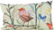 Anna's Collection Sierkussen voor binnen en buiten - vogels - lichtgroen - 30 x 50 cm - tuinkussen